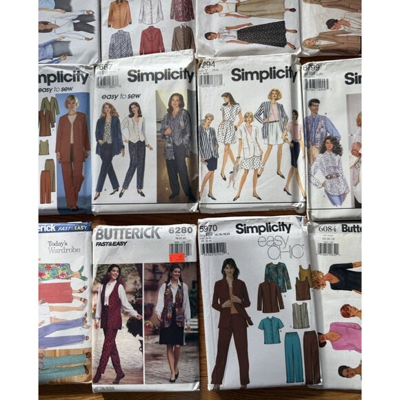 Lot Of 15 Vtg Butterick & Simplicity Clothing Patterns Sizes 12 - 20Cut/Uncut - Picture 5 of 6